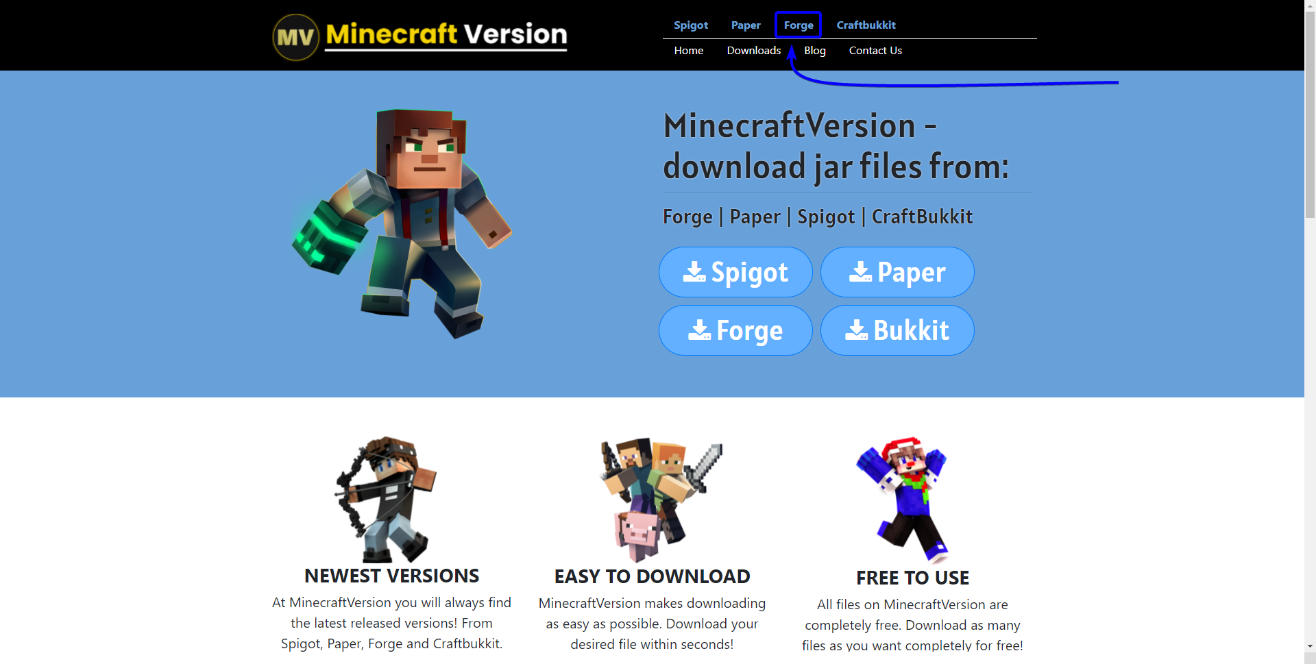 Go to Forge download page
